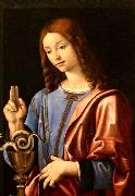 Piero di Cosimo Evangelist oil